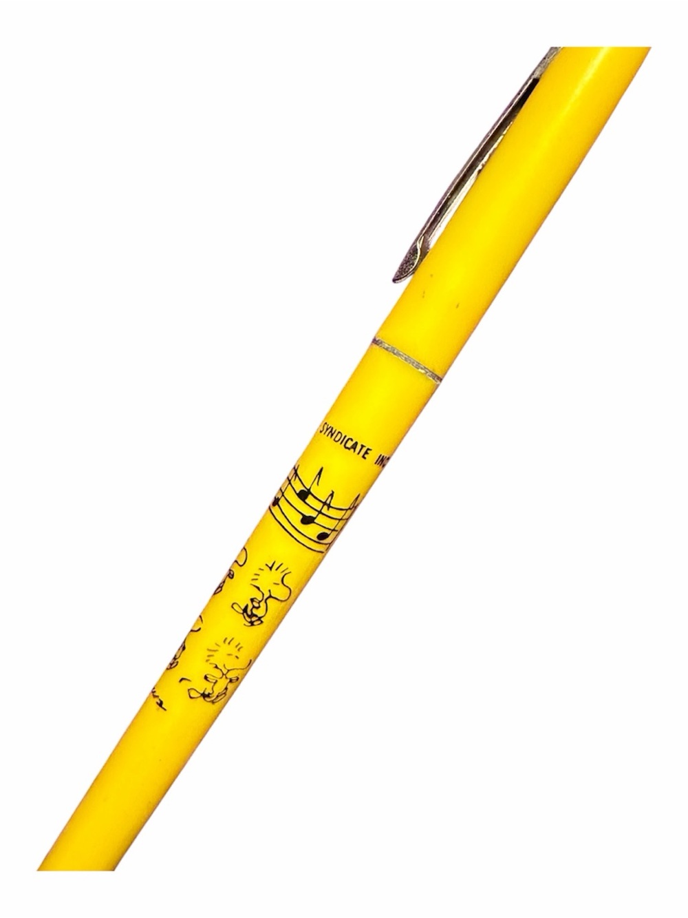 Vintage Yellow Woodstock Peanuts Ball Point Pen As Is Made USA